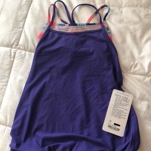 Purple Ivivva tank with built in sports bra